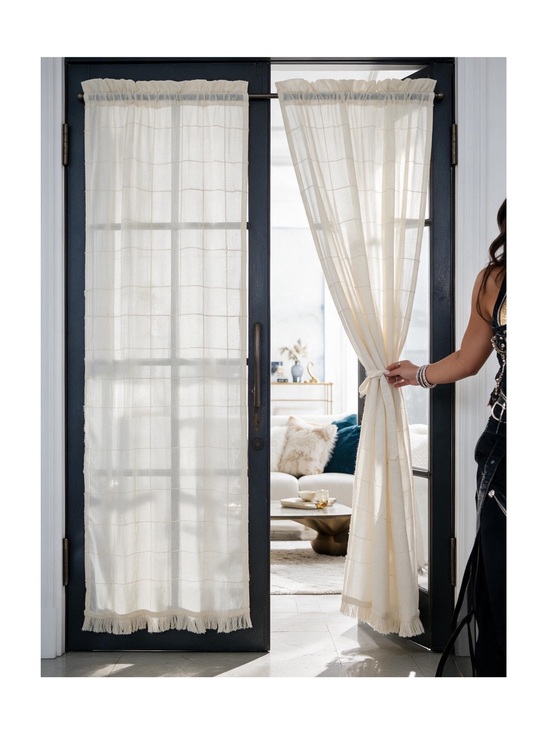 Park B. Smith Other - new Boho Chic ✶ Set 2 Rod Pocket Panel Curtains ✶ Semi Sheer Natural ✶ 40” x 84”